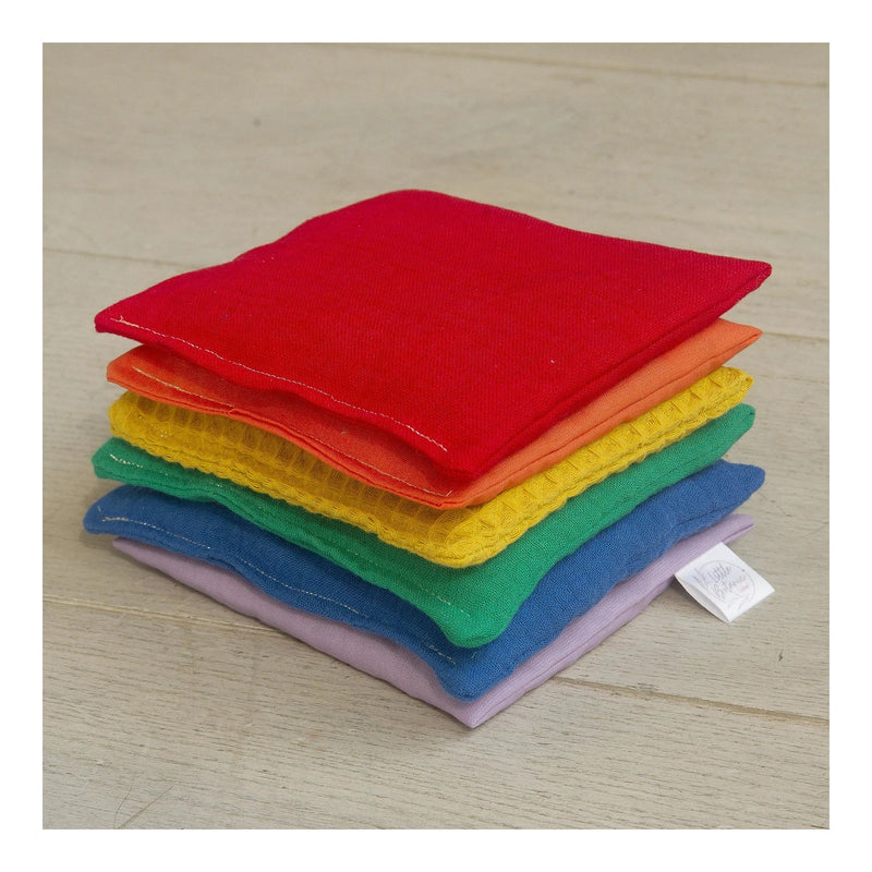 Sensorische Pittenzakjes Regenboog - 6 stuks