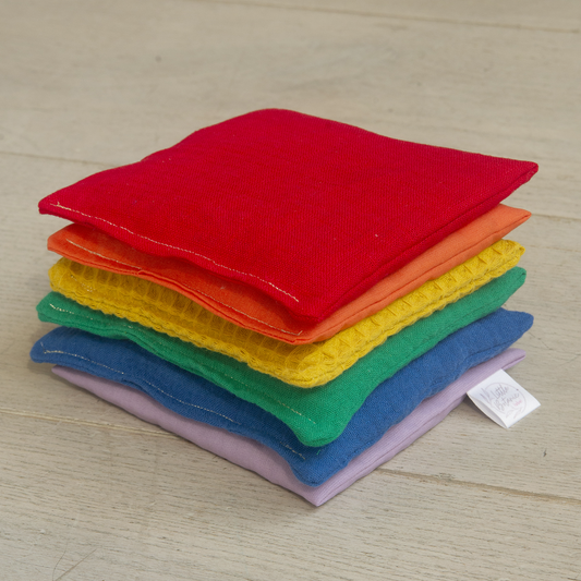 Sensorische Pittenzakjes Regenboog - 6 stuks
