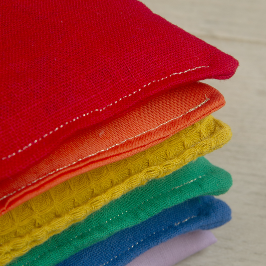 Sensorische Pittenzakjes Regenboog - 6 stuks