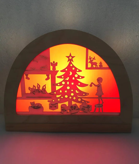 Silhouet Kerstfeest