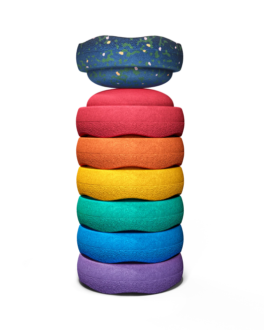 Stapelstein Spring Special / Mini Rainbow Classic + GRATIS Water Lily