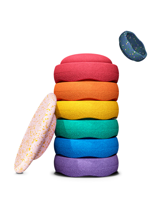 Stapelstein Spring Special / Set Regenboog inclusief Balansbord en Special Mini Pond