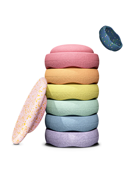 Stapelstein Spring Special / Set Pastel inclusief Balansbord + mini Steen Pond