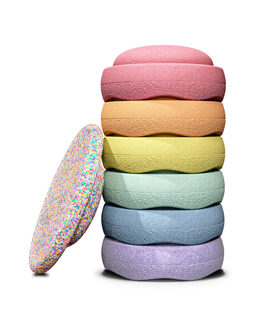 Super Confetti Rainbow Set Pastel (6+1)