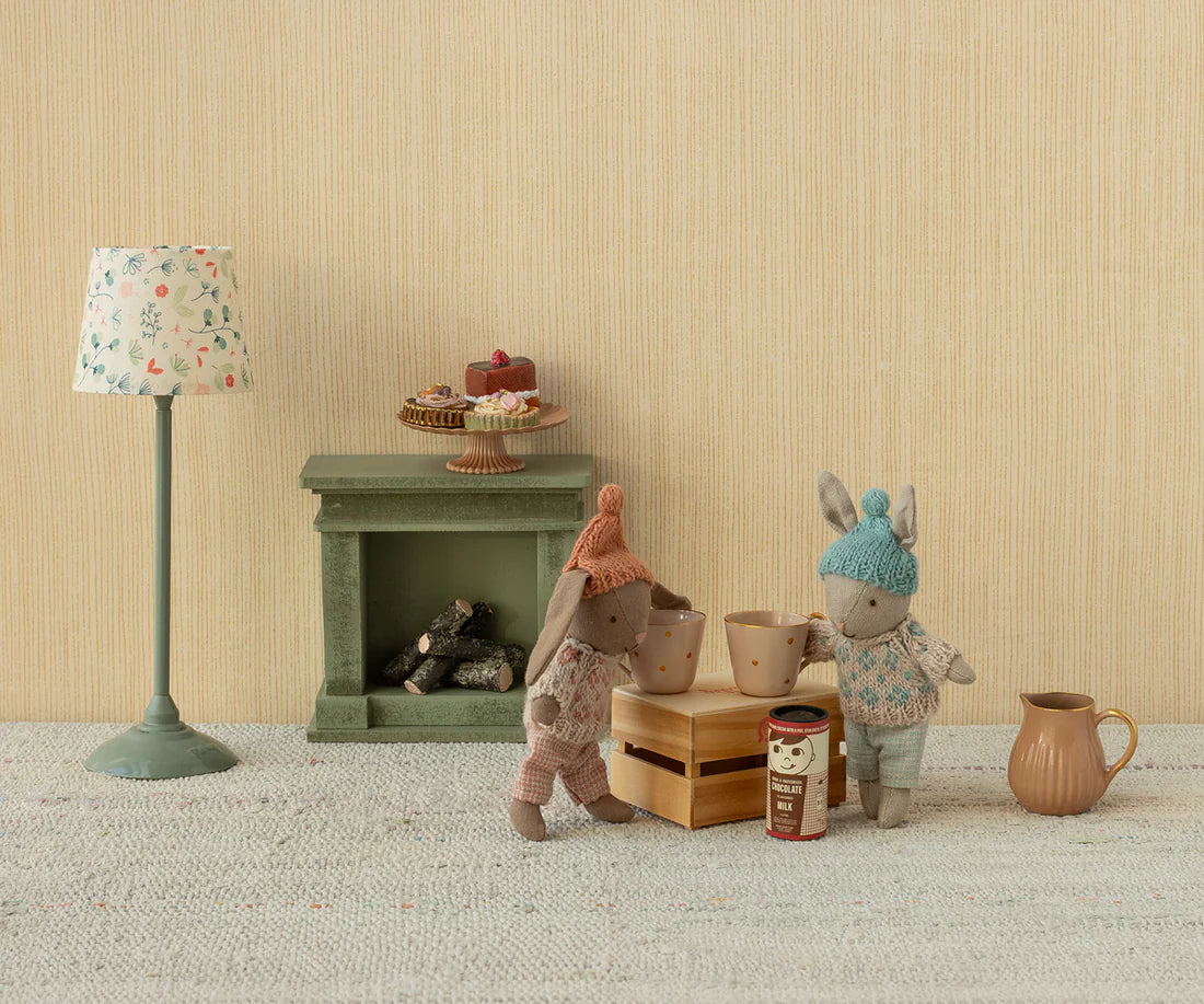 Winter konijn Micro roze-bruin