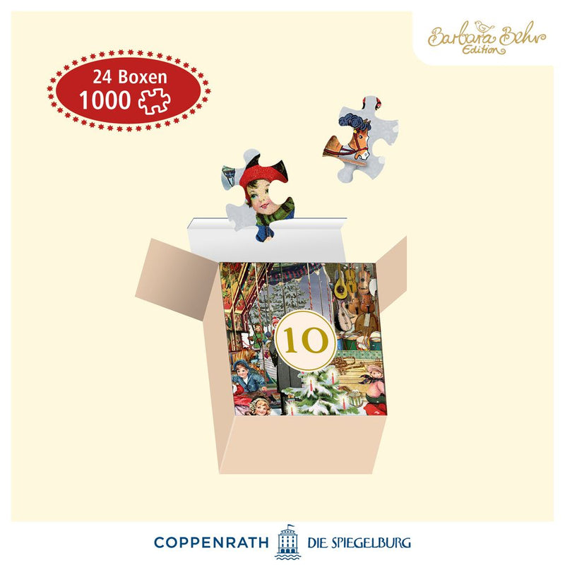 Puzzel Adventskalender -  Nostalgische kerstmarkt 1000 stukjes