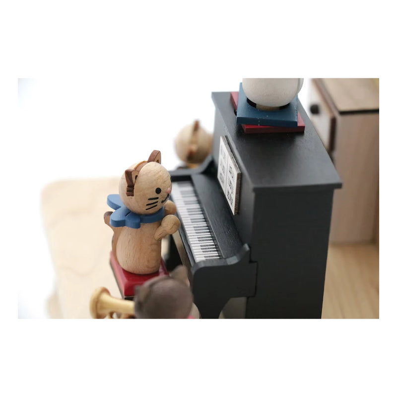 Muziekdoosje Katten Piano