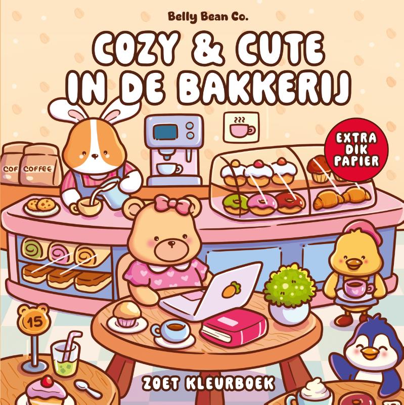 kleurboek Cozy & Cute in de bakkerij