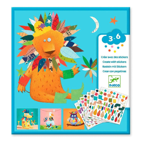 Creëren met stickers Dieren