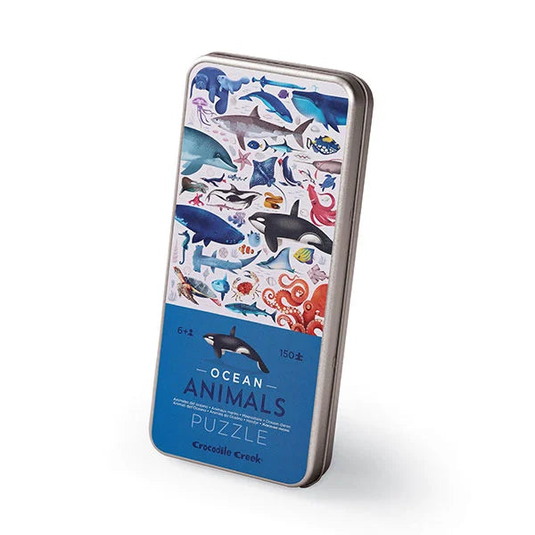 Puzzel in blik - Ocean Animals