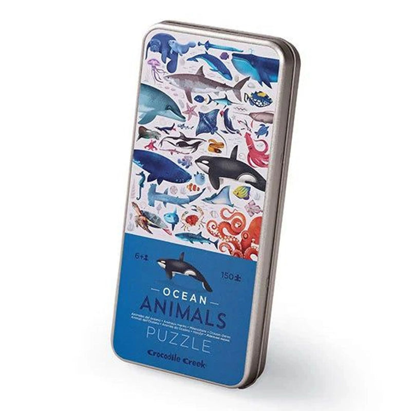 Puzzel in blik - Ocean Animals