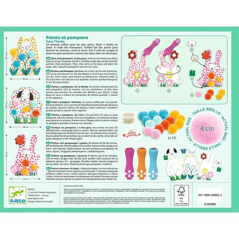 Knutselset Pompoms en stippen