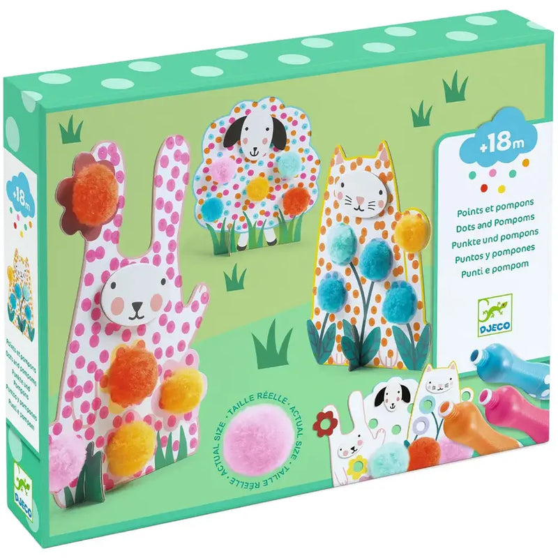 Knutselset Pompoms en stippen