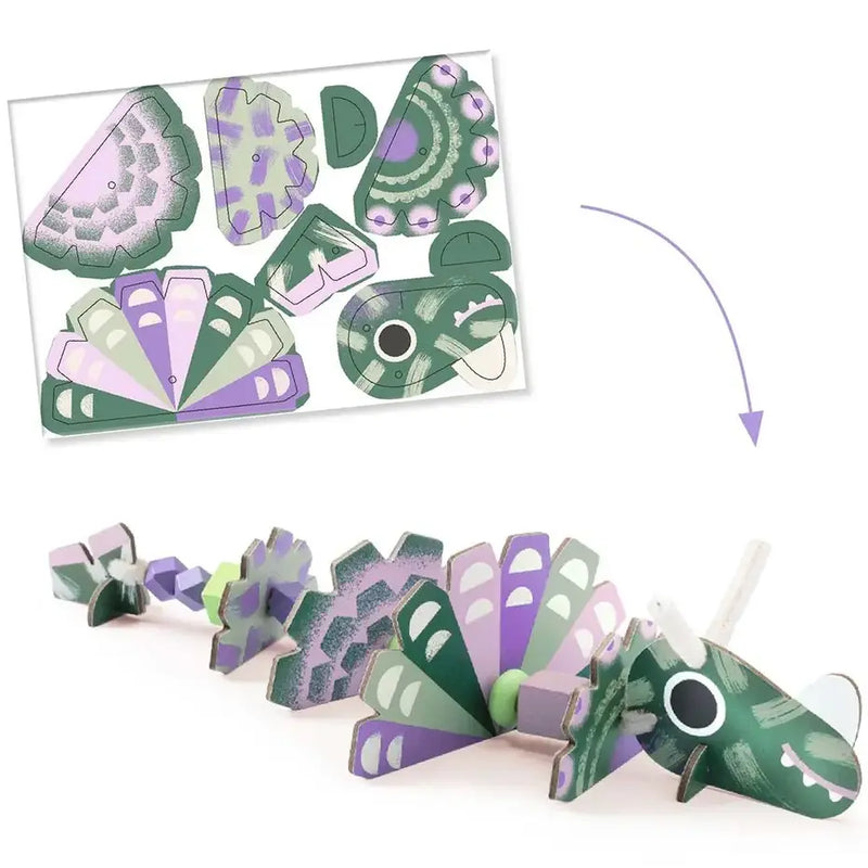 Knutselset 3D Dino´s rijgen
