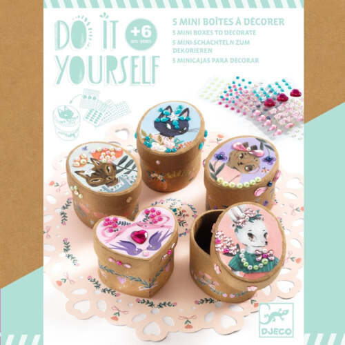 Knutselset do it your self 5 mini doosjes