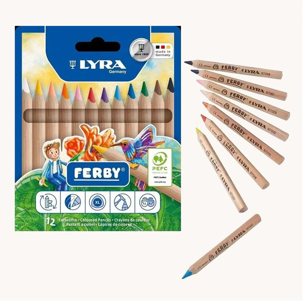 Lyra Ferby driekantige potloden kort 12 stuks