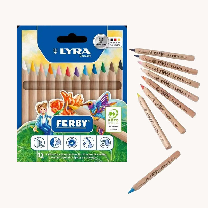 Lyra Ferby driekantige potloden kort 12 stuks