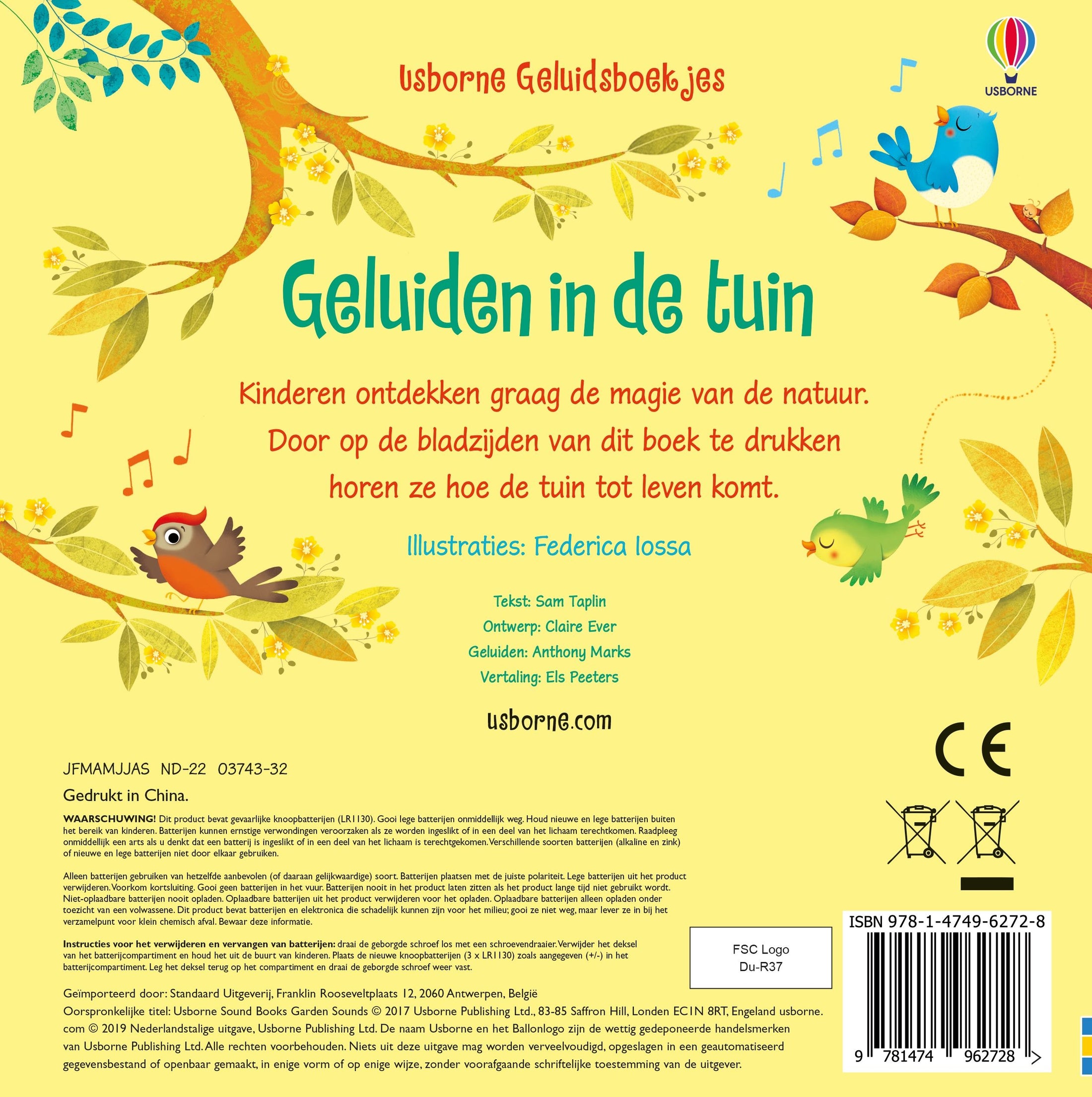 Geluidenboek Karton: Geluiden in de tuin