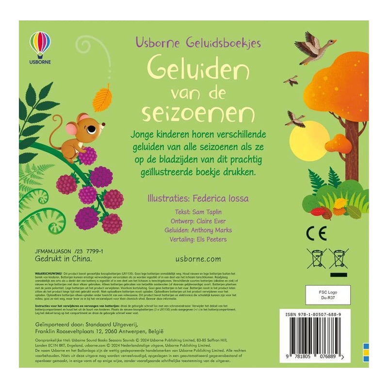 Geluidenboek Karton: Geluiden van de seizoenen