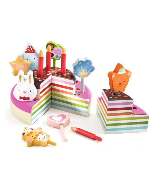 Houten Verjaardagstaart - Happy Birthday