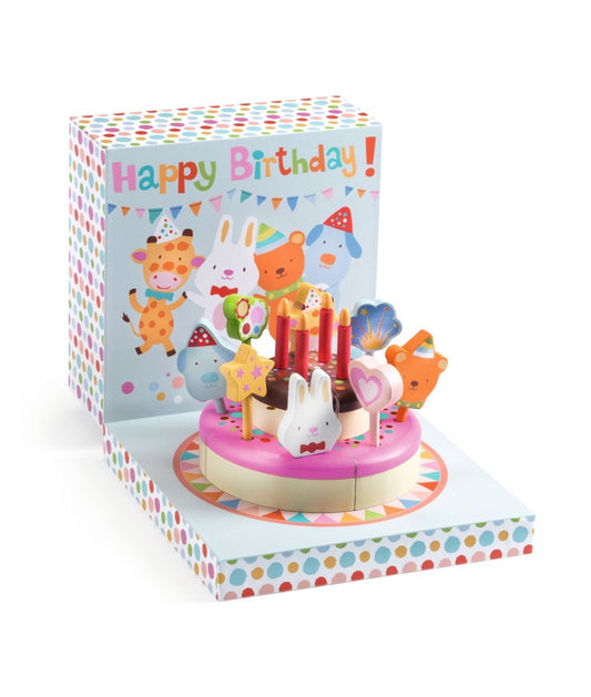 Houten Verjaardagstaart - Happy Birthday