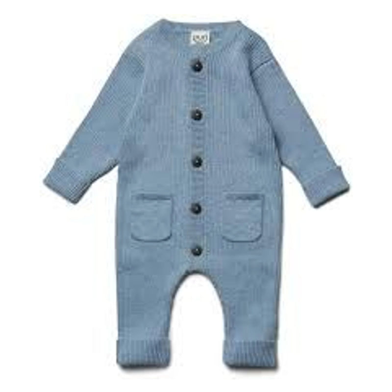 Boxpakje met knoopjes - Blauw
