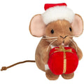 Knuffel Kerst Muisje met Cadeautje