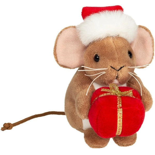 Knuffel Kerst Muisje met Cadeautje