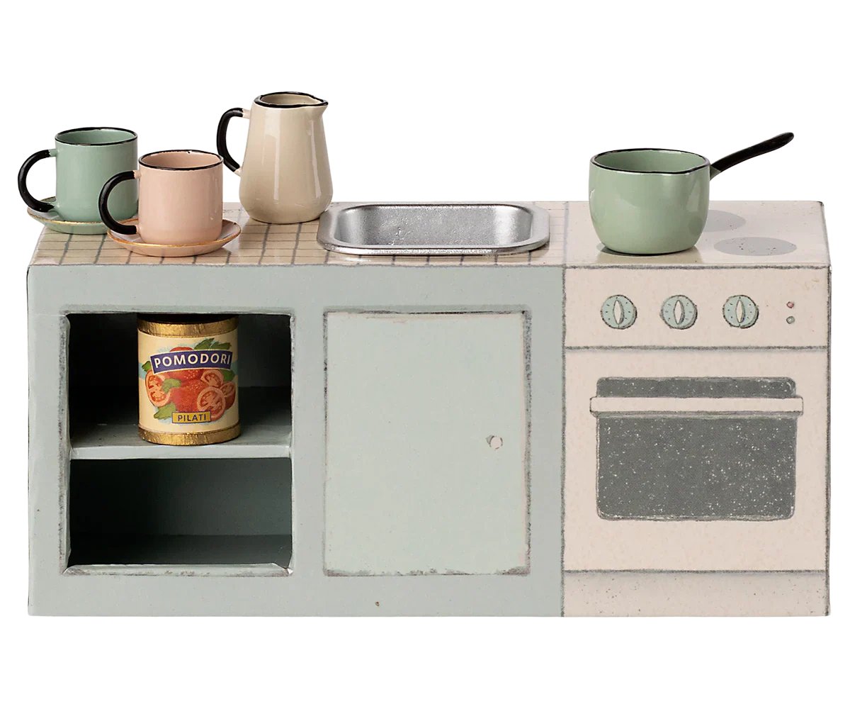 Kookset incl. kartonnen fornuis groot