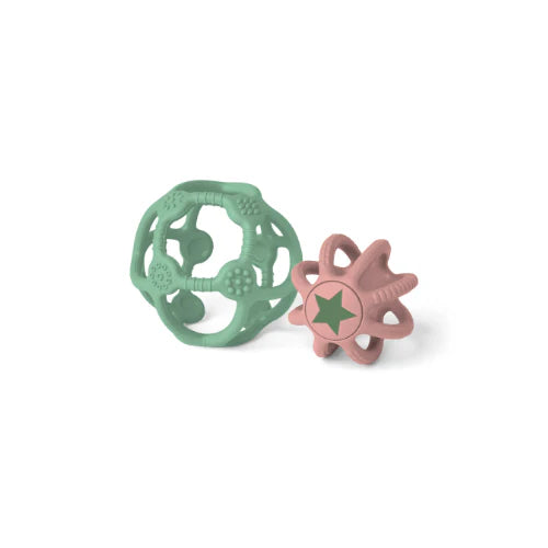 Set van 2 sensorische ballen - Groen roze