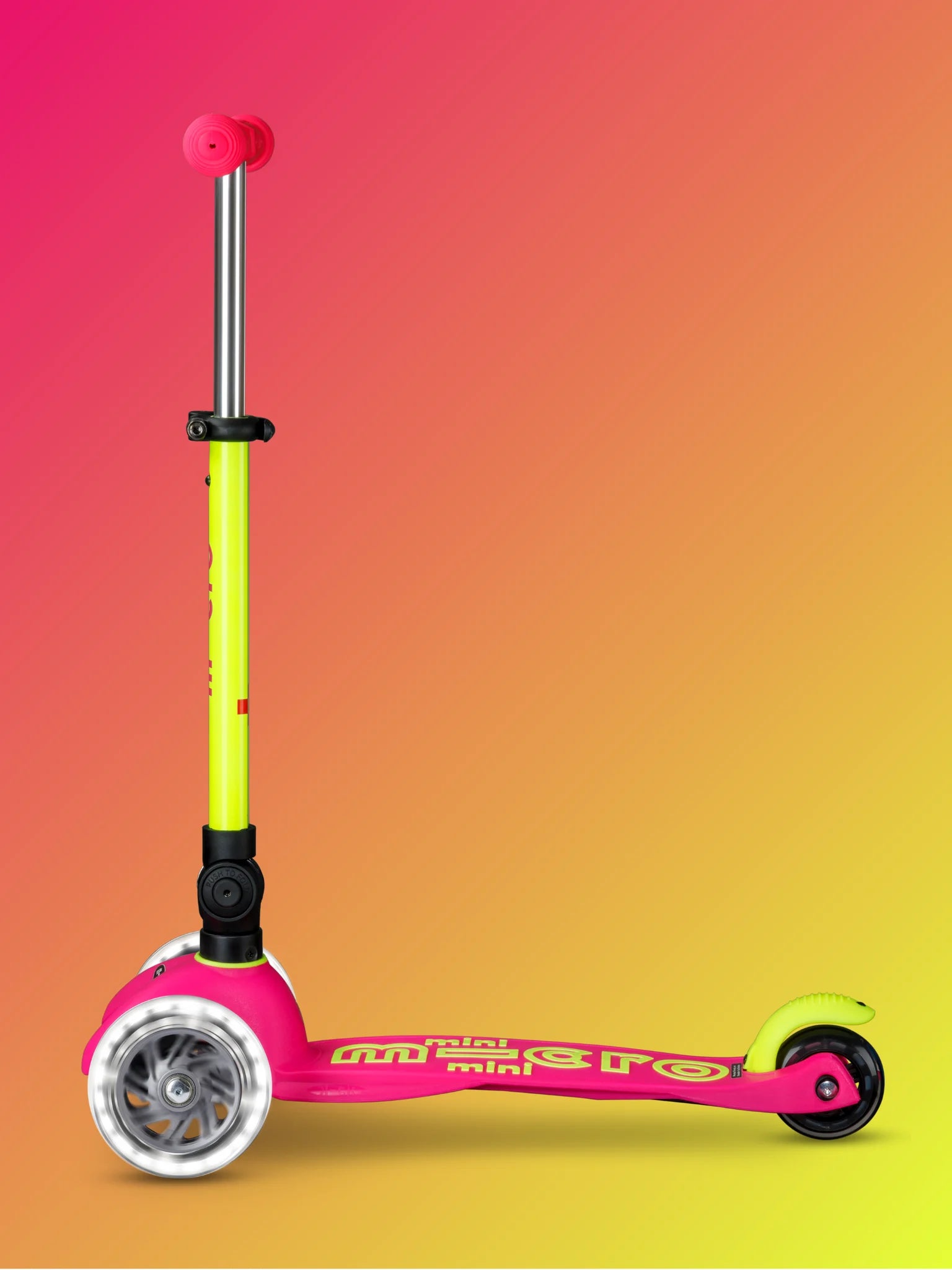 Micro Mini Deluxe LED inklapbaar Neon Roze Geel