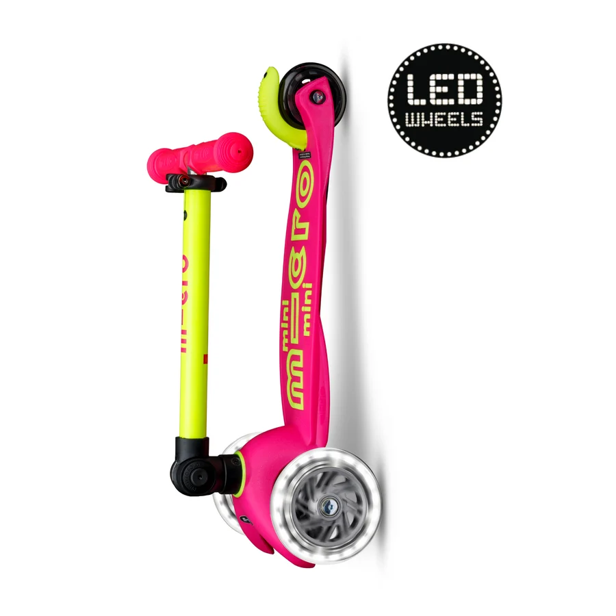 Micro Mini Deluxe LED inklapbaar Neon Roze Geel