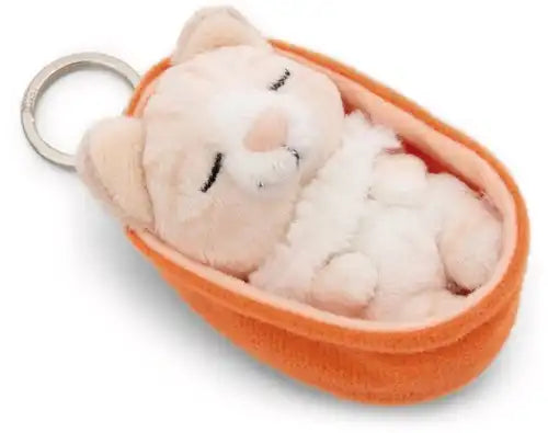 Sleutelhanger Sleeping Pets - Kat Beige