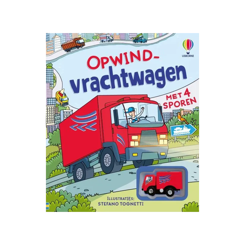 Opwindvrachtwagen - Boek met 4 sporen