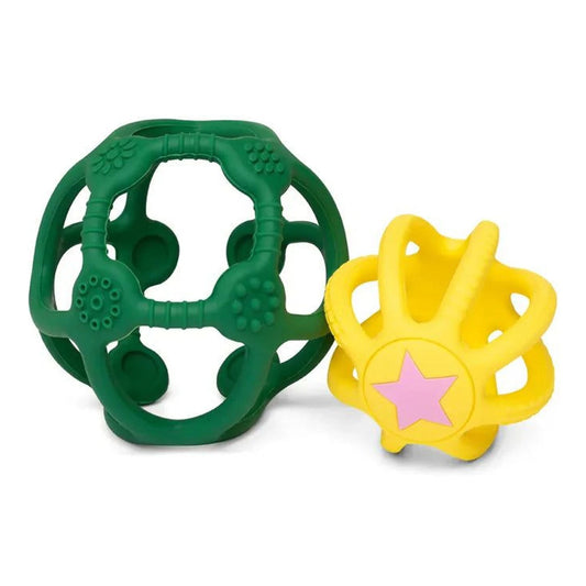 Set van 2 sensorische ballen - Groen Geel