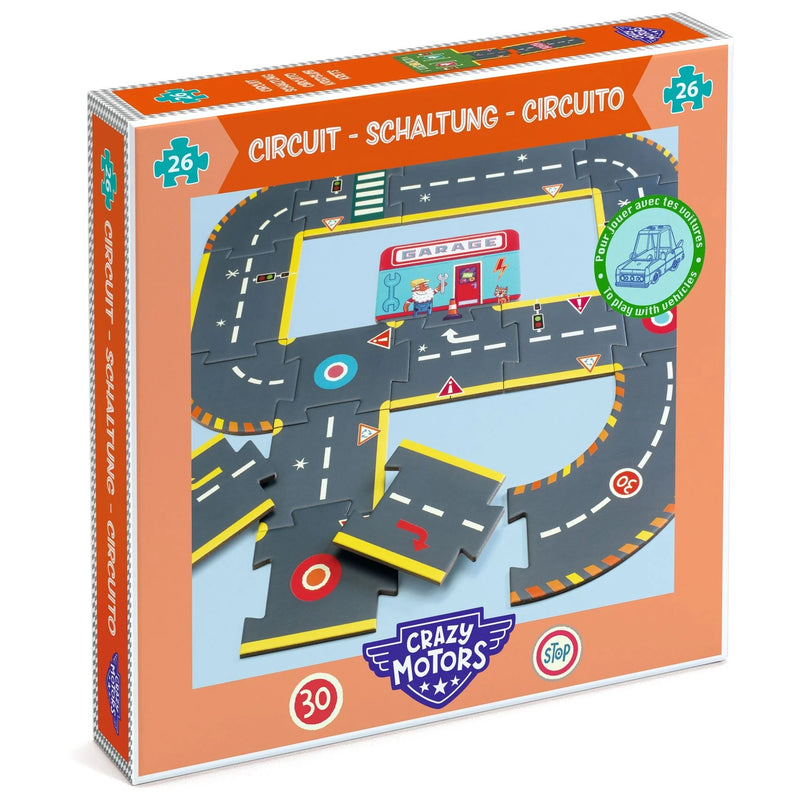 Crazy Motors Vloerpuzzel - stadscircuit