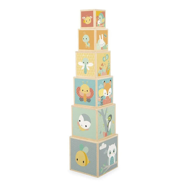 Blokkentoren - Piramide van 6 blokken