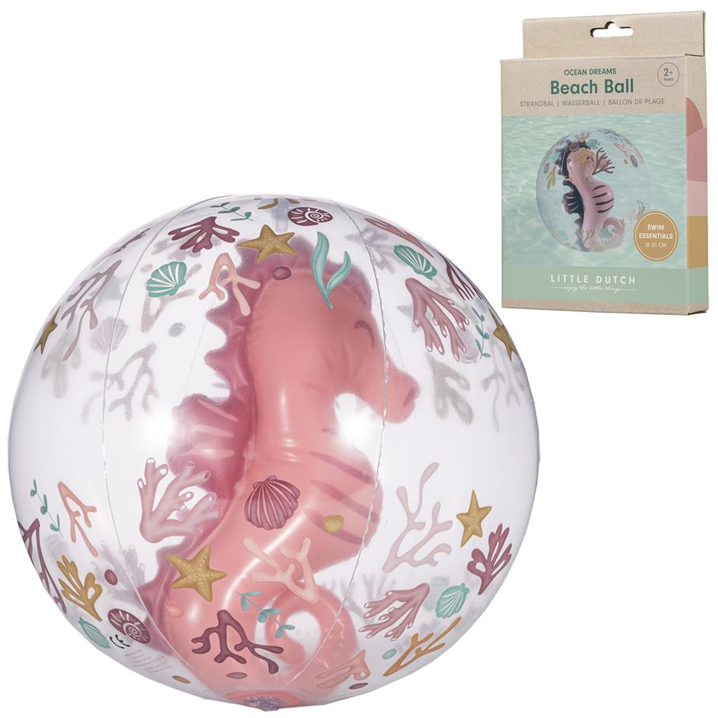 Strandbal - 3D Ocean Dreams Roze