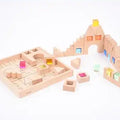 Houten Bouwstenen met Edelstenen