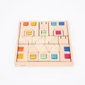 Houten Bouwstenen met Edelstenen