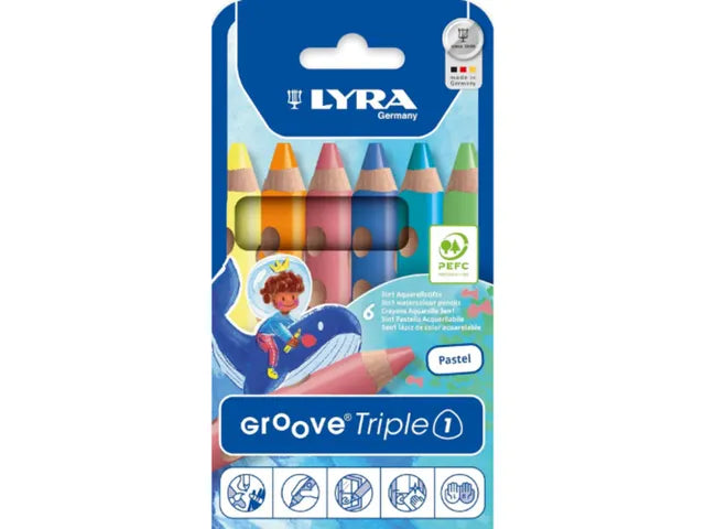 Triple Groove Triple Pastel (6 stuks) gekleurde lak