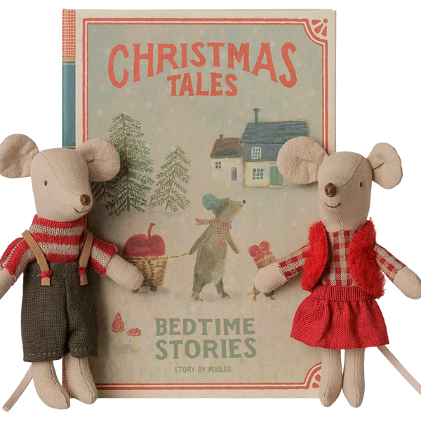 Kerst Tweelingmuis in Boek