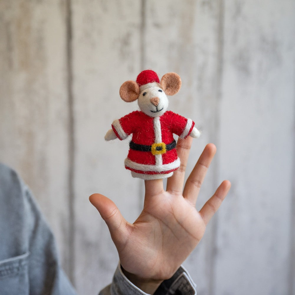 Vingerpopje Kerstmuis