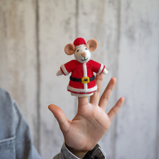 Vingerpopje Kerstmuis