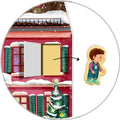 Adventskalender  kersthuis met magneetjes
