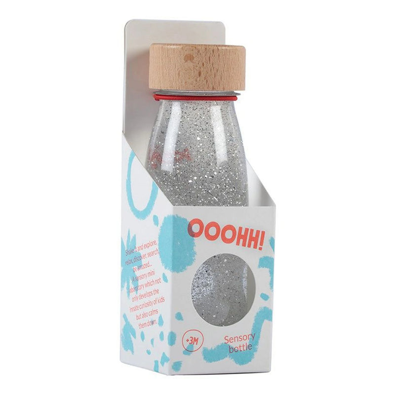 Sensorische Fles Zilver glitter