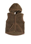 Laad afbeelding in galerijweergave, alwero-robby-bodywarmer-bark-vest-met-rits-mouwloos-capuchon-donkerbruin-bruin
