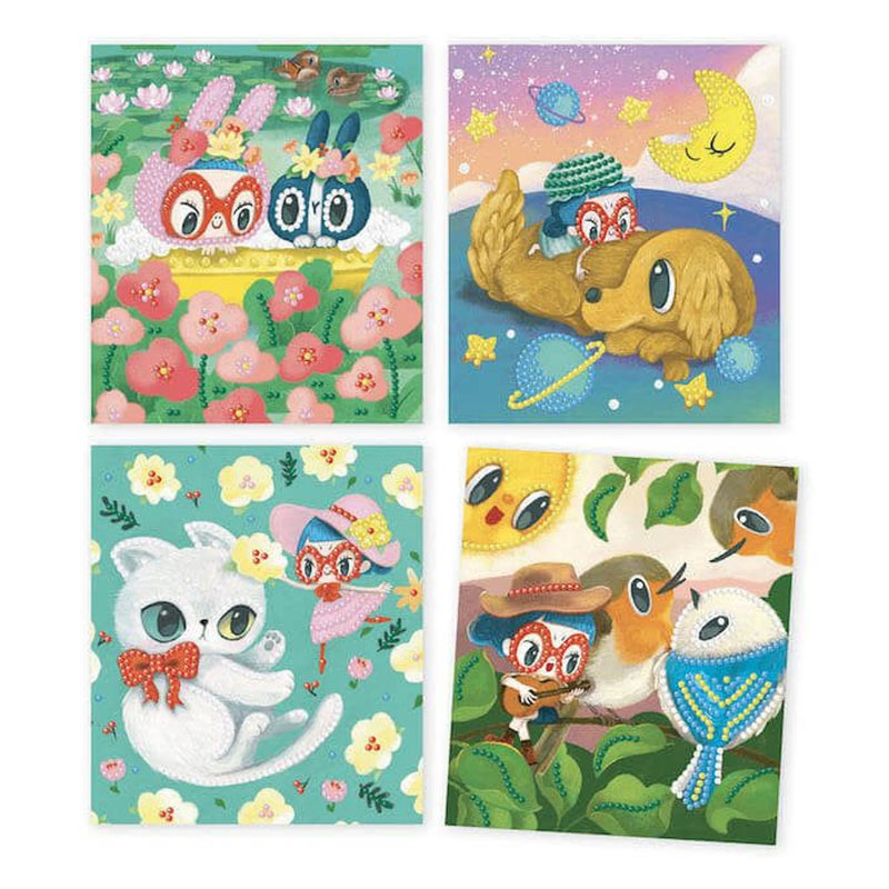 diamond-painting-vriendschap-Djeco - Mini Diamanten Dieren