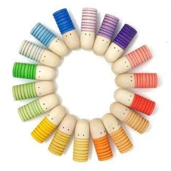 Grapat - Houten brots poppetjes (18 stuks)