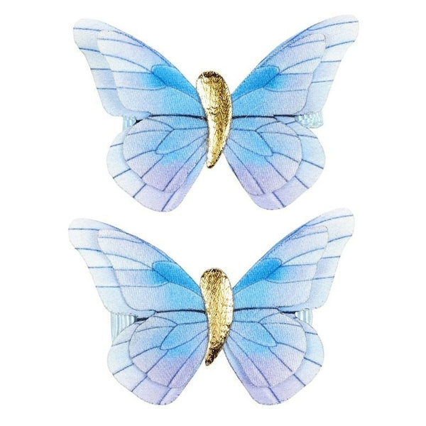 haarklemmetjes Florence vlinder blauw